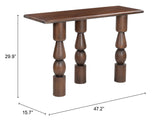 Split Console Table Brown 109852 Zuo Modern