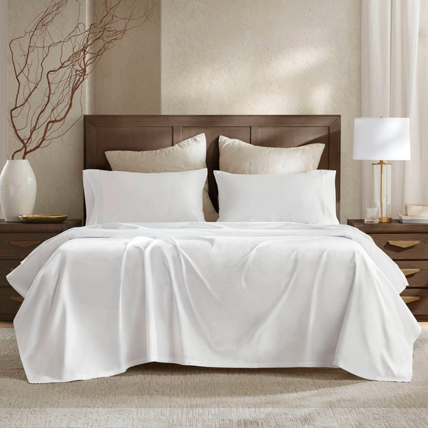 English Elm 5 Egyptian Cotton Split King Sateen Sheet Set with Deep Pockets Breathable Luxurious Feel White 5 L x 14 W x 12.25 H B035P381315