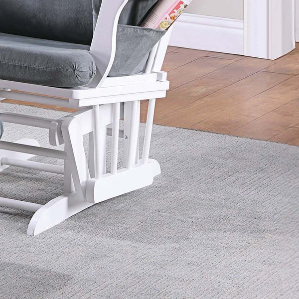 English Elm Luxurious Microfiber Glider Chair with Ottoman — Smooth Gliding Motion, Solid Wood Frame, Pocket Storage Dark Gray 36 L x 23 W x 21 H B011P375973