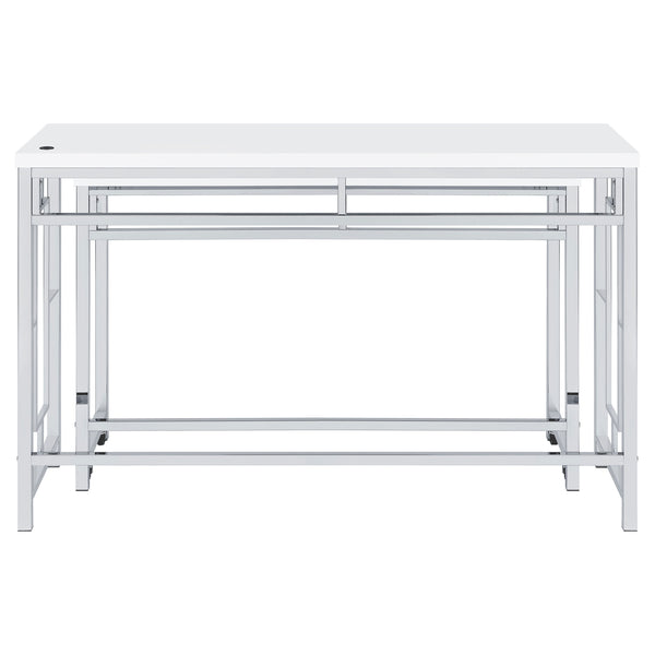 English Elm Laguna 4-Piece Counter Height Dining Set With Nesting Table & Backless Stools For Modern Spaces B062P354060