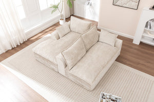 English Elm 103" Cloud Sectional Couch - Reversible L-Shaped Modular Sofa For Stylish Living Room Comfort W1170S00040