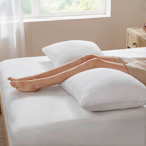 English Elm 1- Piece Full Body Cooling Pillow with Nylon Spandex Cover for Side Sleepers White B035P482973