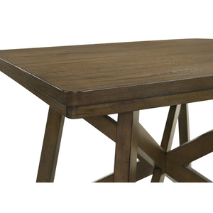 English Elm Maxine Brown Mindi Veneer Square Counter Height Table for Farmhouse Dining Rooms B062S01451