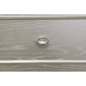 English Elm Colwood Four Drawer Glam Vanity Desk with Crystal Knobs and Built in Usb Charging B062S01490