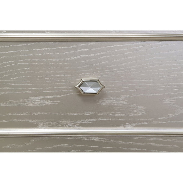 English Elm Colwood Four Drawer Glam Vanity Desk with Crystal Knobs and Built in Usb Charging B062S01490