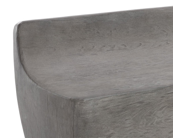 Sunpan LEDGER Sculptural Ash Grey Bench – Durable Concrete Design for Modern Spaces & Versatile Use 109278