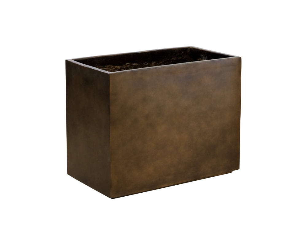 Sunpan LEILANI PLANTER - MEDIUM - ELEGANT ANTIQUE BRONZE DESIGN FOR UPSCALE INTERIORS & OUTDOOR SPACES Gold 111141
