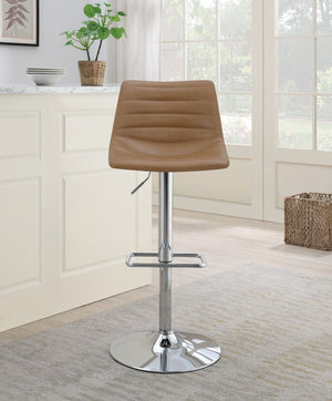 OSP Home Furnishings Araceli Height Adj Stool  - Set of 2 Camel