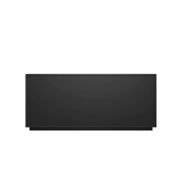 English Elm Sideboard Modern 4-Door Buffet Cabinet with Spacious Top and Enclosed Storage, Durable 66" Long Finish Black W2263P353794