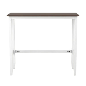 English Elm TOPMAX Farmhouse 48" Rectangular Wood Bar Height Dining Set with 2 Cushioned Chairs Space-Saving Appeal Cherry N717P195018K