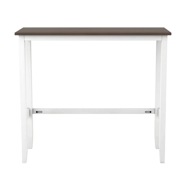 English Elm TOPMAX Farmhouse 48" Rectangular Wood Bar Height Dining Set with 2 Cushioned Chairs Space-Saving Appeal Cherry N717P195018K