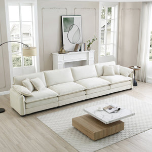 English Elm Corduroy Sofa - Stylish 4-Seater Upholstered Comfort For Modern Living Rooms And Offices, Easy Assembly! W714S00693