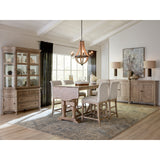 Higgins Street Gathering Trestle Table Brown with Woodland Stone Finish P349-DR-K2 Pulaski Furniture