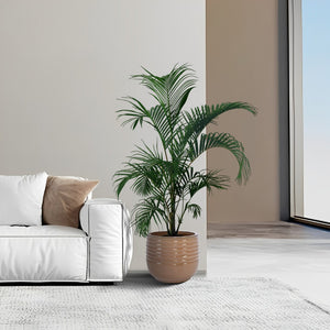 English Elm Set Of 3 Antique Bronze Ceramic Flowerpots - Elegant Modern Planters For Indoor & Outdoor Styling W3273P321466-GIGA