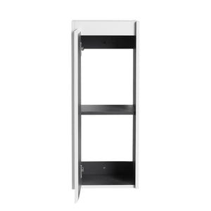 English Elm 12" Bathroom Side Cabinet - Space-Saving Wall-Mount Design With Soft-Close Doors & Modern Style W999P248644