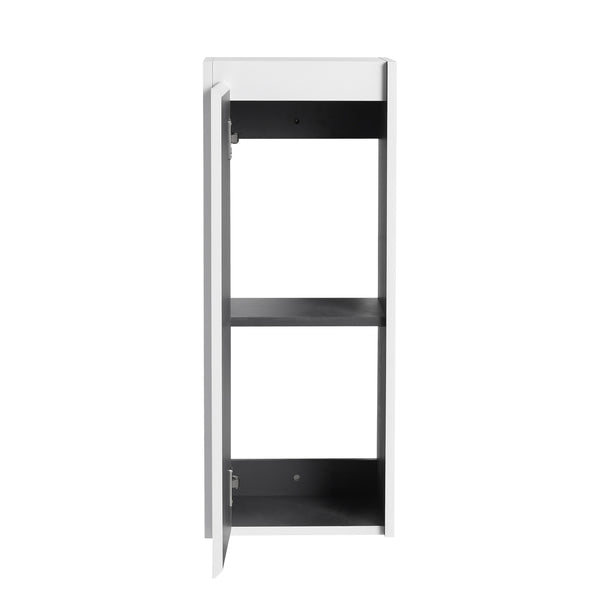 English Elm 12" Bathroom Side Cabinet - Space-Saving Wall-Mount Design With Soft-Close Doors & Modern Style W999P248644