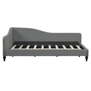 English Elm Twin L-shaped Linen Daybed with Solid Wood Legs for Bedroom or Studio Lounging SF100145AAE-1