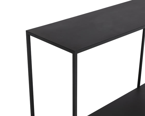 Sunpan Eiffel Console Table – Elegant Metal Design with Classic Style Perfect for Your Living Space Decor Matte Black