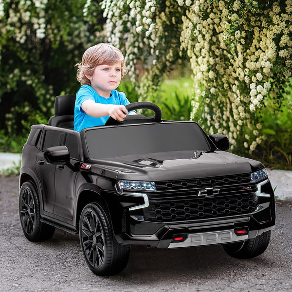 English Elm Aosom Licensed Chevrolet Tahoe 12v Kids Electric Ride on Suv with Remote Control W2225P200612