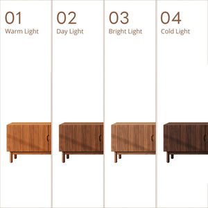 English Elm 87- Inch Rattan Media Console with Rubberwood Legs Four Cabinets Living Room N710P407809P