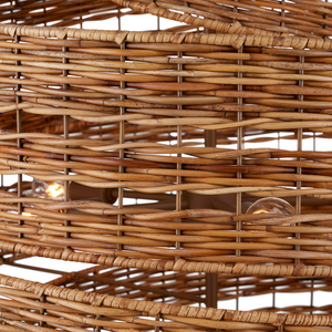 Saisei Chandelier: A Stunning Rattan and Wrought Iron Design Inspired by Cosmic Regeneration Artistry