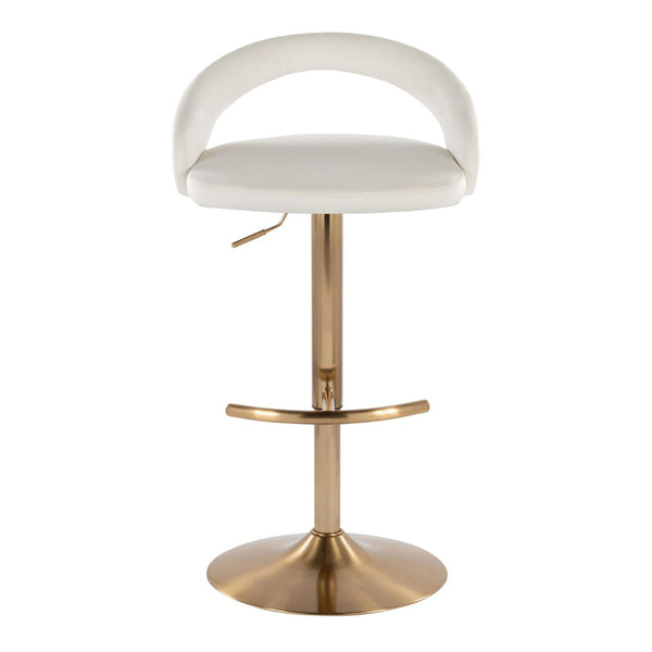 English Elm Adjustable Swivel Barstools Set of 3 Chrome Base Natural Wood Green Fabric Seat White B202S02050
