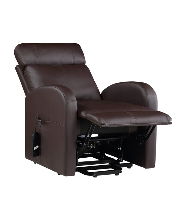 English Elm Ricardo Brown Synthetic Leather Power Lift Recliner For Effortless Comfort & Supportive Design B2726P279127-GIGA