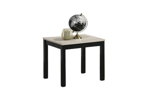 English Elm Light Gray 3pc Table Set – Faux Marble Wood Tops, Solid Wood Legs, Contemporary Living Room Trio B2741P391798