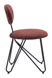 Novi Dining Chair - Set of 2 Maroon Brown 110018 Zuo Modern