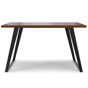 English Elm Lowry Square Dining Table - Handcrafted Walnut & Metal Centerpiece For Modern Dining Spaces, 8 Seats B136P266905