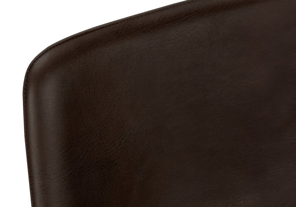 English Elm Office Bar Height Chair with Curved Supportive Back and Cushioned PU Seat on Slim Metal Frame Brown 30 L x 23 W x 11 H B2710P219932