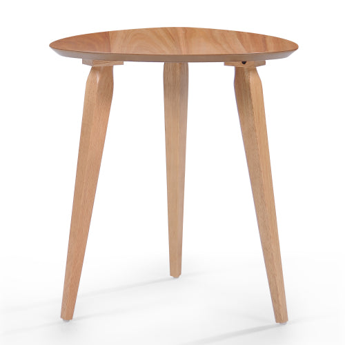 English Elm Christopher Knight Home® - End Table - Elegant Mid-Century Inspired Natural Rubberwood Accent Table For Living Room & Bedroom N771P221034K