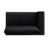 Christopher Knight Home® - Noble House - - Luxurious Black Velvet 4-Seater Sofa With Ultra-Soft Cushions, Metal Silver Legs Decor With Exquisite Craftsmanship, And Timeless Elegance, Perfect For Elevating Modern And Sophisticated Living Spaces