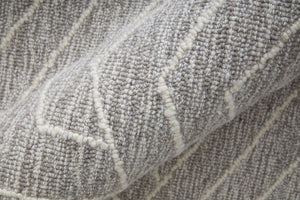 Feizy Rugs Emerson Handcrafted Wool Geometric Rug - Contemporary Abstract Design For Modern Home Décor Gray,Ivory Wool T32t8015gryivyc50