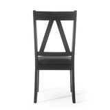 Christopher Knight Home® - Noble House - Fairgreens Farmhouse Upholstered Wood Dining Chairs, Black - Set Of 2