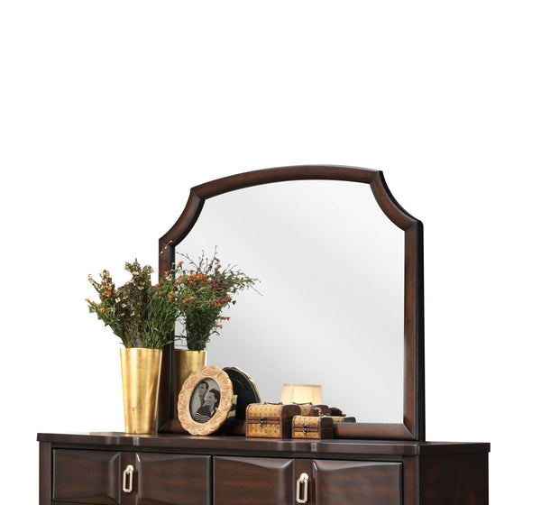 English Elm Lancaster Espresso Finish Mirror with Sleek Unbeveled Glass, Durable Wood Frame, Modern Wall Accent B2726P261224