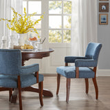 Madison Park Dawson Transitional Arm Dining Chair MP100-0042 Blue