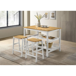 English Elm Cowichan Backless Wood Seat Counter Stools Modern Farmhouse Kitchen Island Set of 2 B062P441130