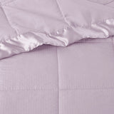 Madison Park Cambria Casual Oversized Down Alternative Blanket with Satin Trim MP51-7645 Lilac