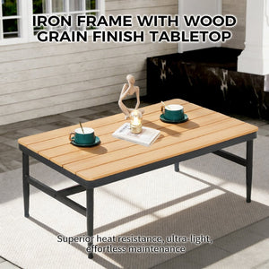 English Elm 4-piece Outdoor Aluminum Conversation Set with Woven Rope Swivel Chairs and Olefin Cushions T5880S00020