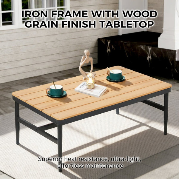 English Elm 4-piece Outdoor Aluminum Conversation Set with Woven Rope Swivel Chairs and Olefin Cushions T5880S00020