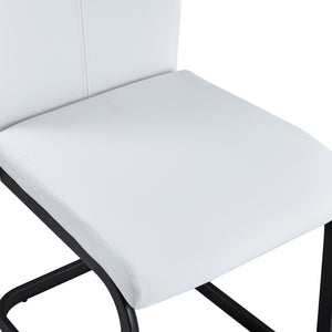 English Elm 71 Inch Fashionable Walnut Grain Dining Table with Sturdy Metal Legs, Scratch-Resistant MDF Top, Storage Shelf, Minimalist Design White+Black W1151P364852