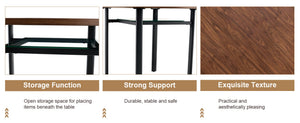 English Elm Table Set Modern Round 42 Inch Wood Grain Glass Inset with 4 Fabric Chairs for Dining W1151S04477