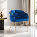 Christopher Knight Home® - Noble House - - Luxury Handmade Accent Chair With Gold Legs, Modern Velvet Armchair For Living Room And Bedroom