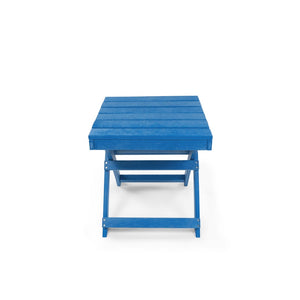 English Elm Seaview Recycled Hdpe Outdoor Folding Side Table Uv Resistant Patio Deck Use Blue B2745P409720