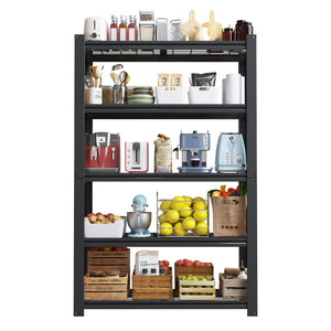 English Elm 72"H 5-Tier Heavy Duty Wire Shelving Rack, 2000 lb Capacity, Adjustable Metal Storage Organizer for Garage Pantry Kitchen - Rust-Resistant Durable Design (35.43" W x 15.75" D) T2398P306288
