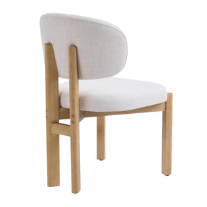 English Elm Christopher Knight Home® - Beige Scandinavian Dining Chairs Set Of 4 - Modern Upholstered, Natural Wood Frame, Comfort & Style N768P341563N_4