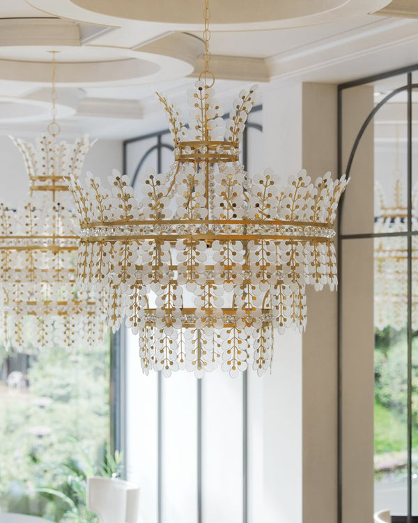 Currey & Company Bradshaw Chandelier - Elegant Art Deco Design With Crystal Accents For Timeless Illumination And Style Gold Glass ,Crystal ,Wrought Iron 9000-1295-currey-company