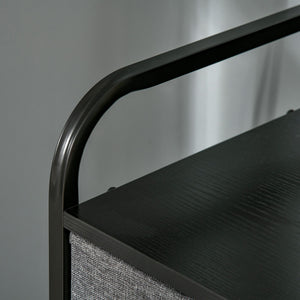 English Elm HOMCOM 5-Drawer Dresser with Wooden Top — Foldable Fabric Drawers, Steel Frame, Anti-Tip Design, Gray W2225P217736