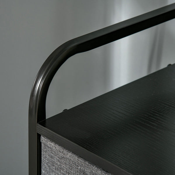 English Elm HOMCOM 5-Drawer Dresser with Wooden Top — Foldable Fabric Drawers, Steel Frame, Anti-Tip Design, Gray W2225P217736